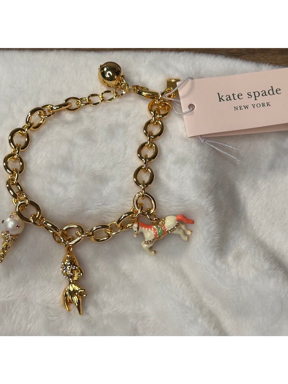 NWT Kate Spade Carousal and Ice Cream charm bracelet